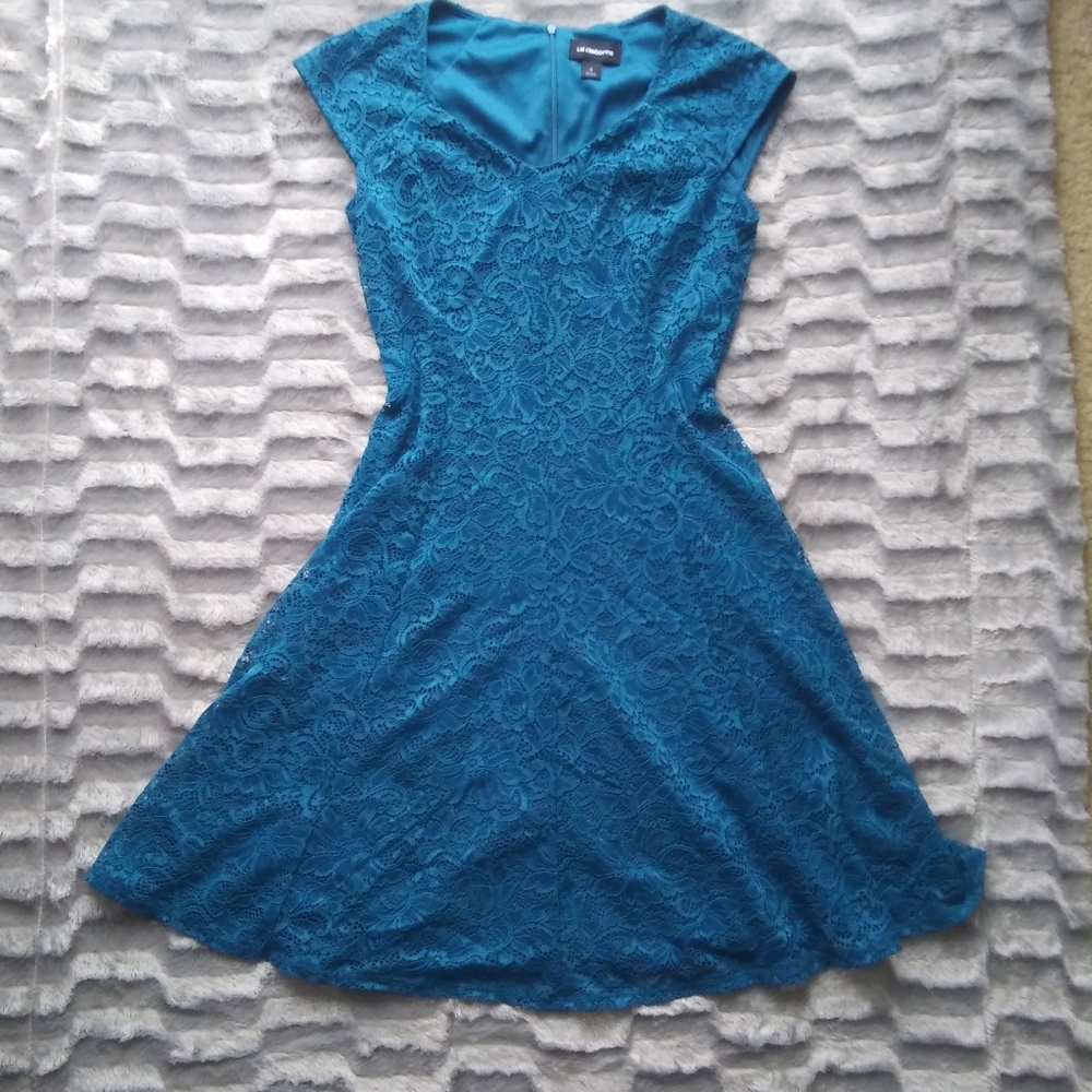 Liz Claiborne Lace Midi Dress Short Sleeve